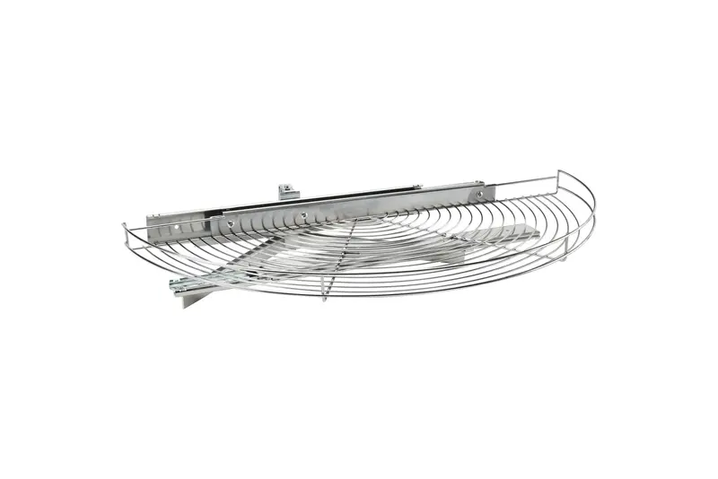 Rev-A-Shelf Chrome Wire Half-Moon Lazy Susan With Pivot & Sliding Mount (5881 Series) 1