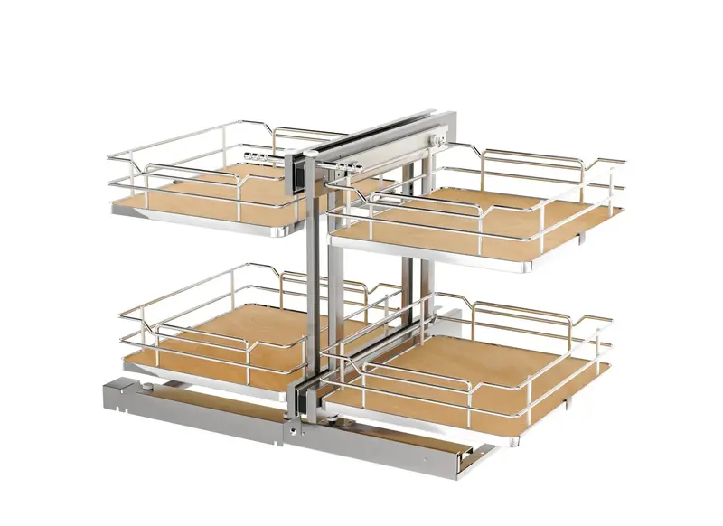 Rev-A-Shelf Elite Blind Corner Optimizer: Dual-Tier Soft-Close Organizer For 18" Cabinet Openings 1