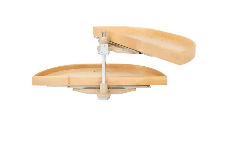Rev-A-Shelf Natural Wood Half-Moon Lazy Susan With Pivot & Sliding Mount (Ld-4Nw Series) 1