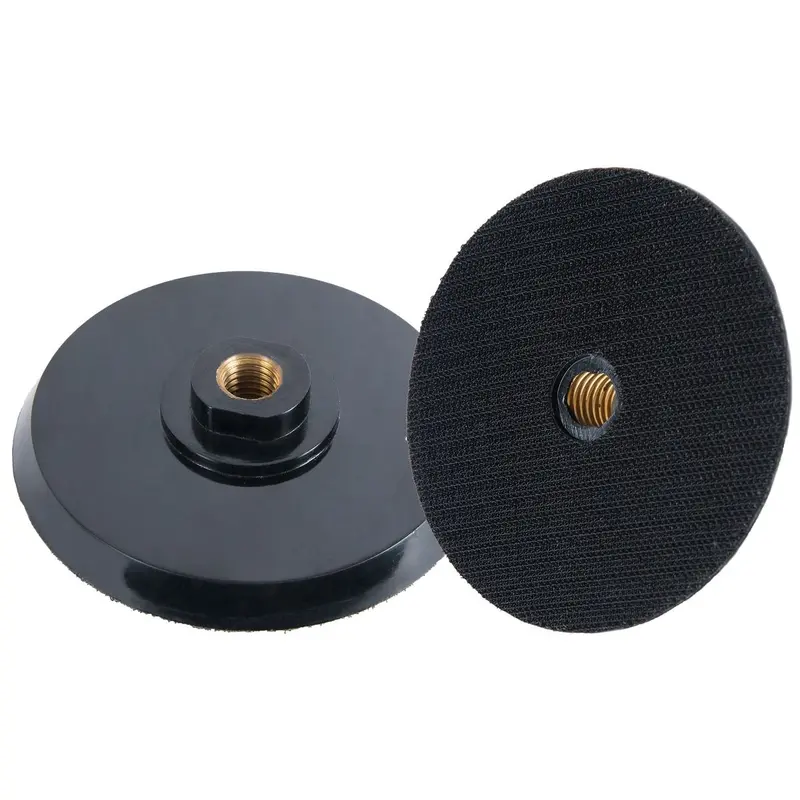 Rigid Velcro Backing Plate For Diamond Polishing Pads — 5/8" Threaded Arbor, Ideal For Flat-Surface Finishing 1