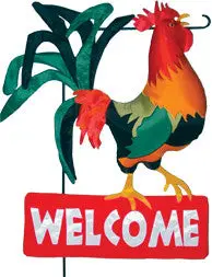 Rudy Rooster Garden Charm Flag 1