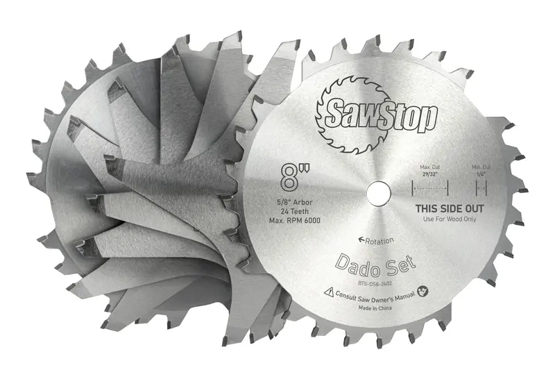 Sawstop Premium 8-Inch Stacked Dado Set 1