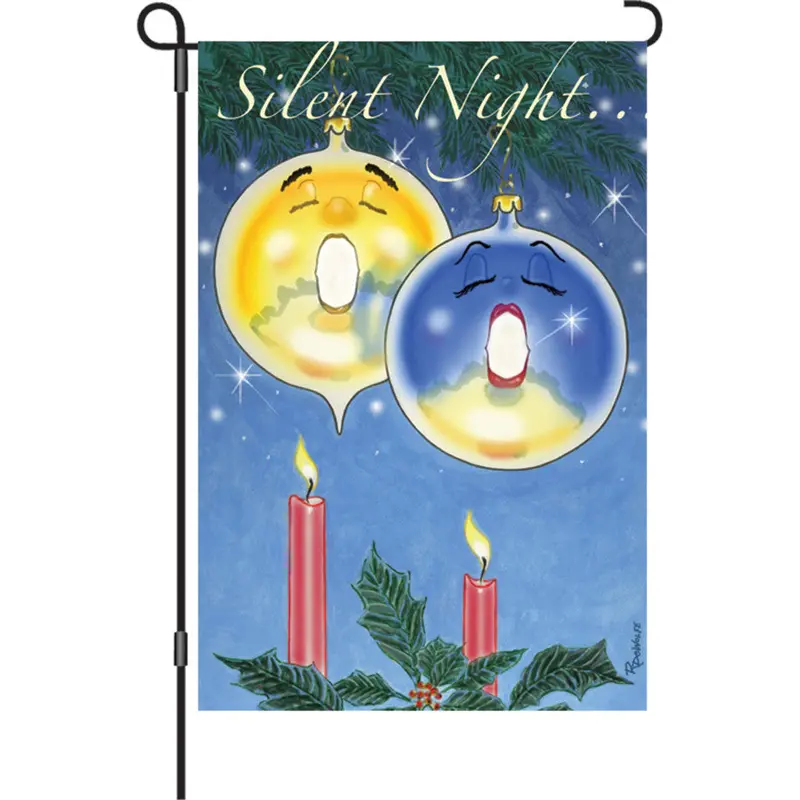 Silent Night 12-Inch Holiday Garden Flag 1