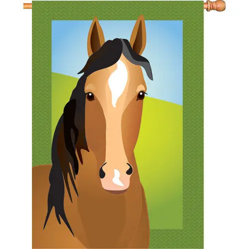 Silly Filly 28-Inch Horse-Themed Garden Flag – Fun Equestrian Design 1