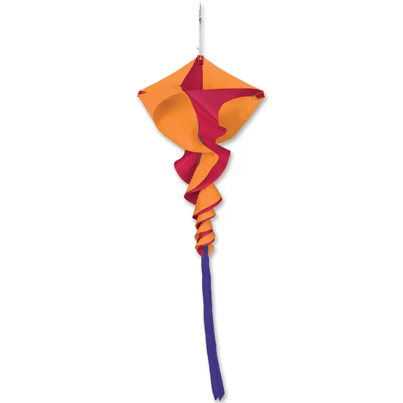 Small Rotini Spinning Windsock – Orange – Soundwinds 1