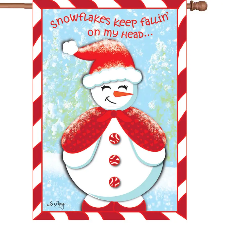 Snow Cutie Winter Flag – 28-Inch Cheerful Seasonal Banner 1