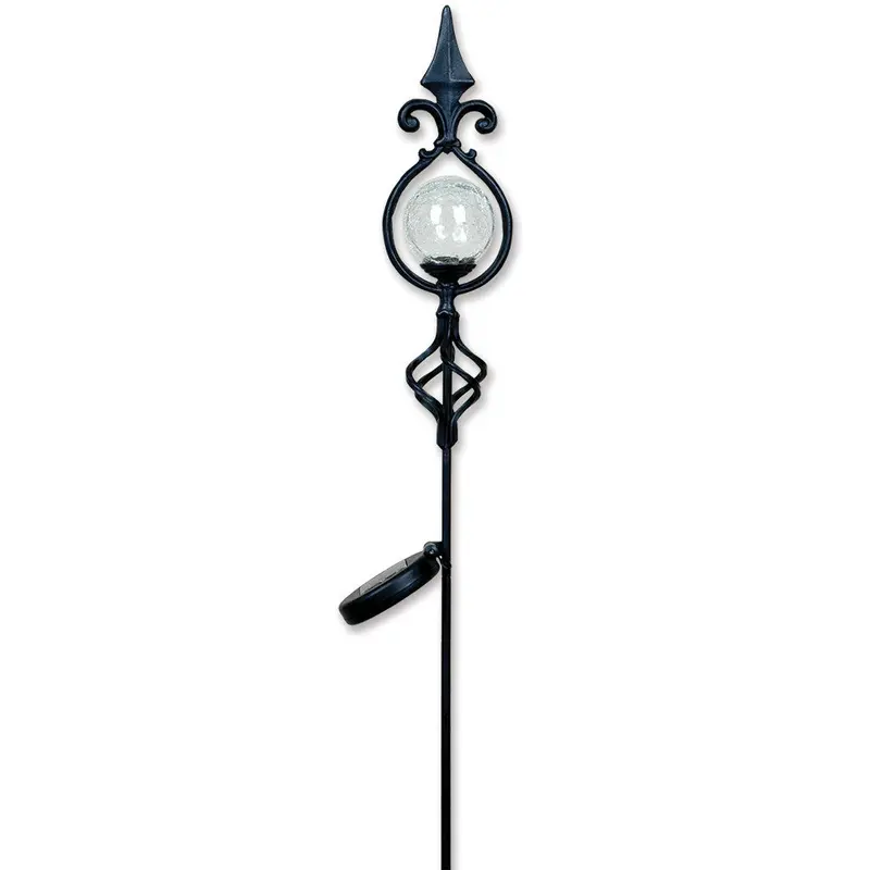 Solar-Powered Fleur-De-Lis Globe Light 1