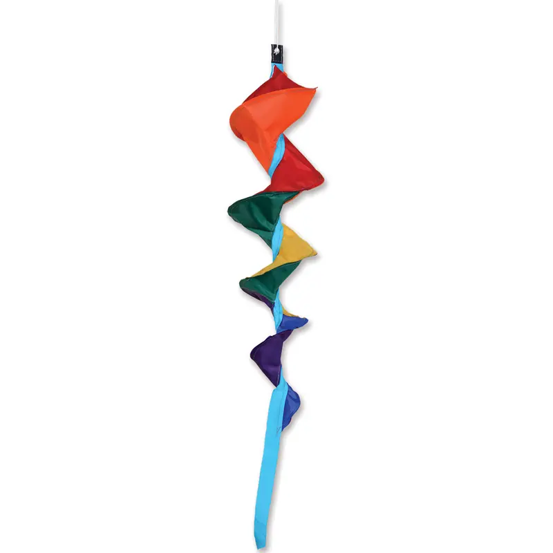 Soundwinds Small Fusilli Spinning Windsock – Multicolor Rainbow 1