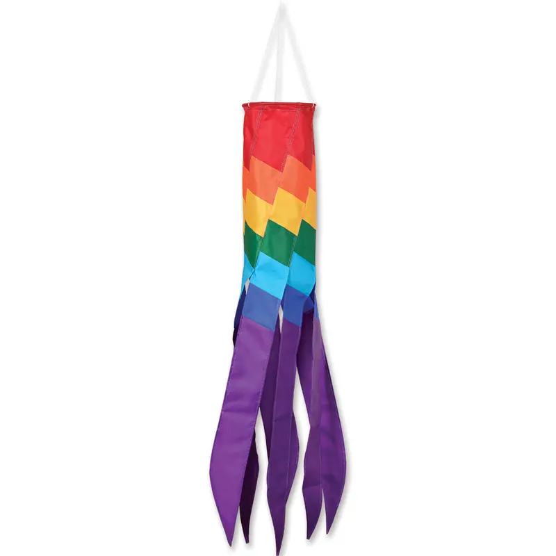 Soundwinds Swirling Rainbow Check Windsock 1