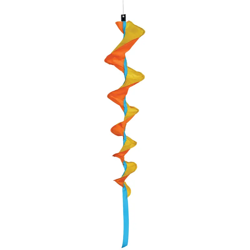 Soundwinds Yellow Medium Spinning Fusilli Windsock 1