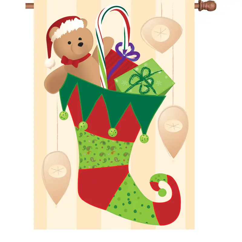 Stocking Stuffer Decorative Flag – 28-Inch Whimsical Holiday Accent 1