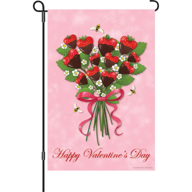 Strawberry Bouquet 12-Inch Fruit-Themed Garden Flag 1