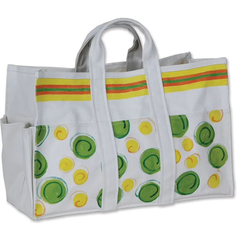 Summer Dot Canvas Tote & Glove Set – Lightweight Carry Combo 1