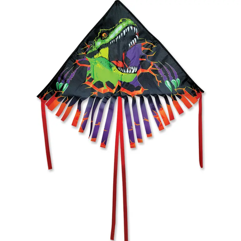 T-Rex Dinosaur Fringe Delta Kite – 42-Inch Model 1