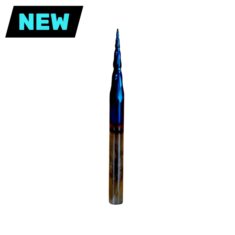 Tbn-2503 1/32" Tapered Ball Nose End Mill — Fine Detail Machining 1