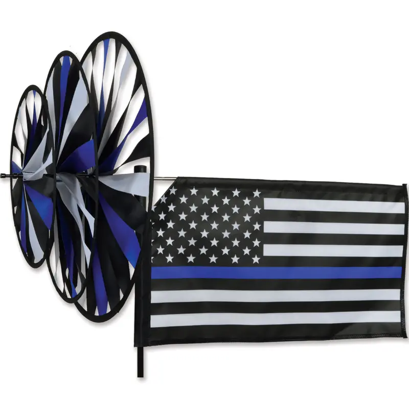 Triple-Spinner Decor: Thin Blue Line Tribute 1