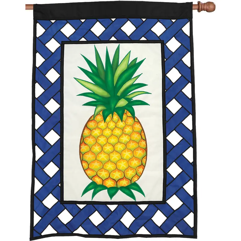 Tropical Pineapple Pattern Elite Oversized Lattice Flag 1