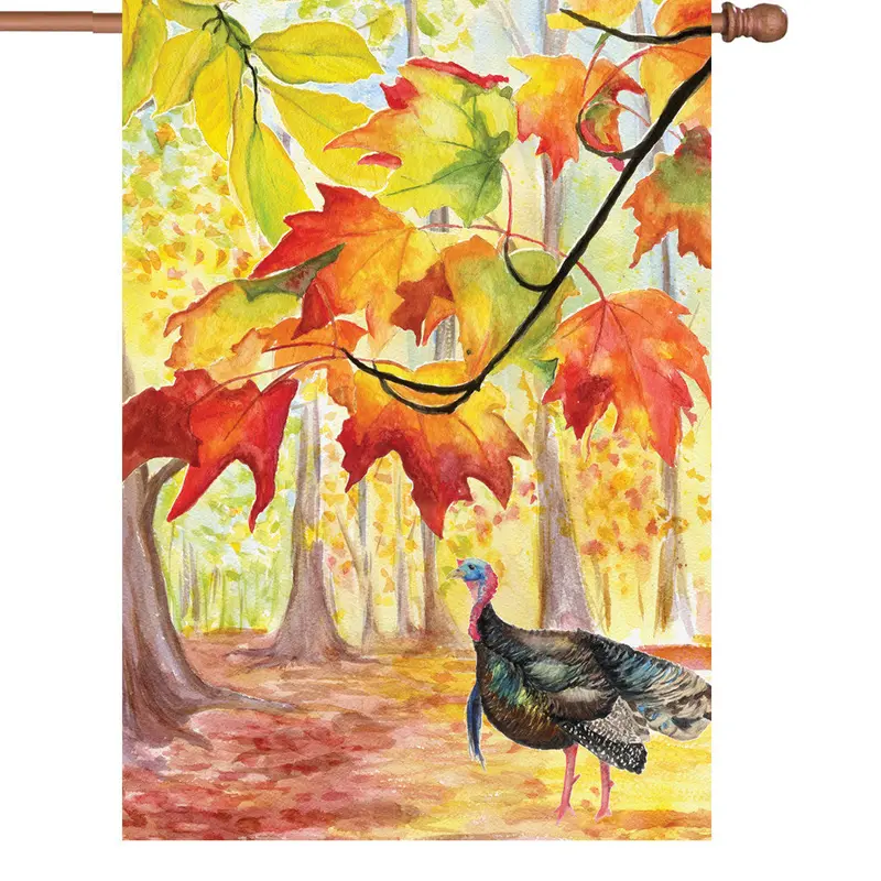 Turkey Hollow 28-Inch Fall-Themed Garden Flag 1