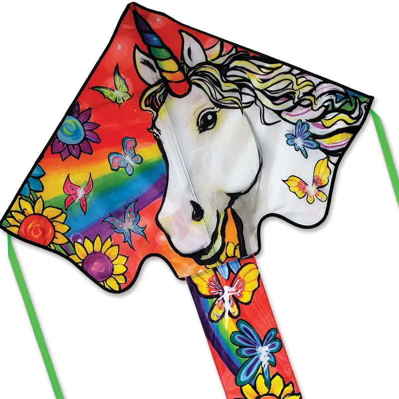 Unicorn & Floral Design Large Easy-Fly Kite 1