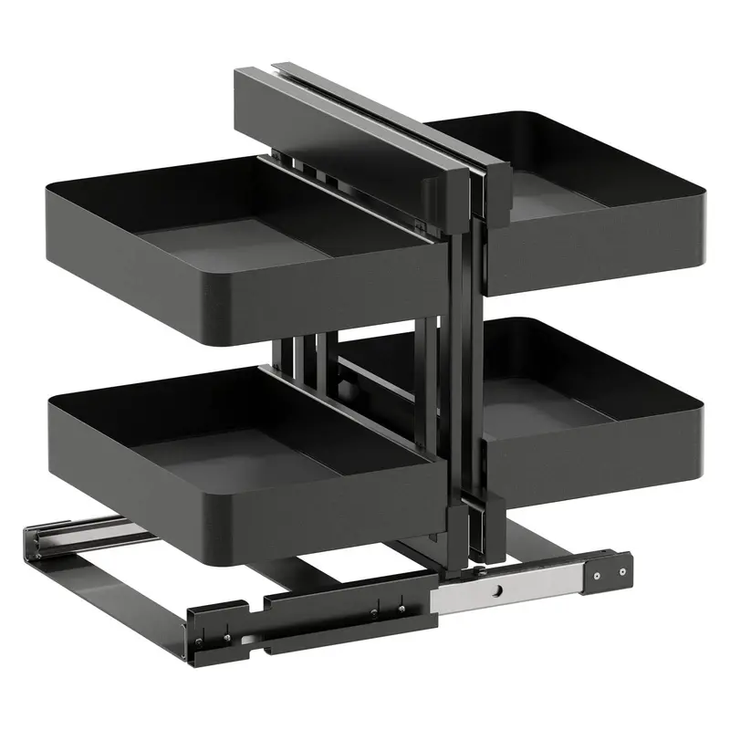 Vauth Sagel Cor® Flex Planero® Blind Corner Organizer – Premium Four-Tray Rotating Cabinet Solution 1