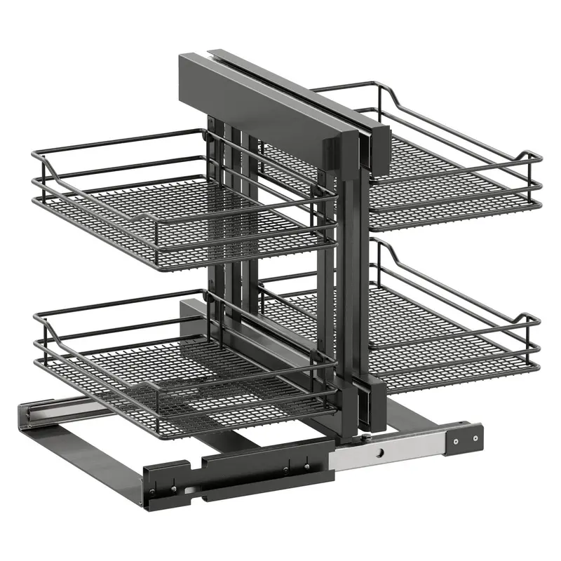 Vauth Sagel Cor Flex Saphir Blind Corner Organizer – Premium 4-Tray Configuration 1