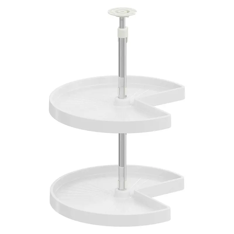 Vauth Sagel Cor® Susan White Kidney-Shaped Lazy Susan – Two-Tier Rotating Shelf 1