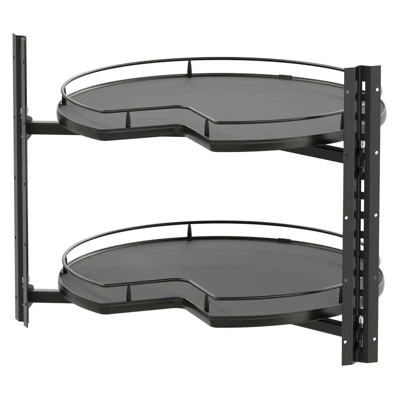 Vauth Sagel Cor® Wheel Pro Scalea Kidney-Shaped Two-Shelf Lazy Susan – Premium Corner Turntable System 1