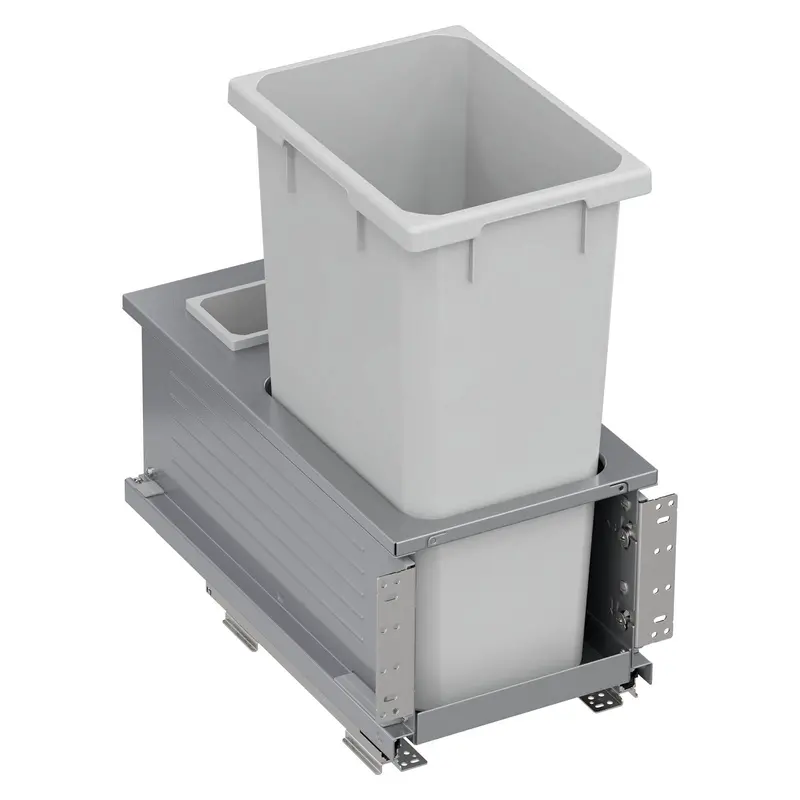 Vauth Sagel Envi® Planero® 50-Qt Full-Height Bottom-Mount Single Waste Bin + Storage Box With Soft-Close (Side Panels Not Included) – For Min. 12" Face-Frame Or 13" Frameless Opening 1