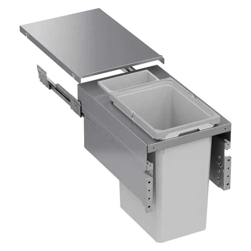 Vauth Sagel Envi® Space Xx 31-Qt Under-Drawer Top-Mount Single Waste Bin + Storage Box With Soft-Close – For 13.5" Frameless Cabinet Opening, 15" Wide 1