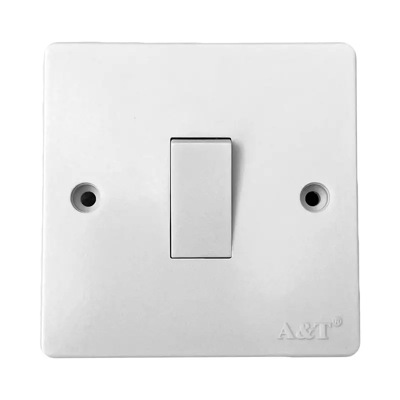 White Single-Gang, Two-Way Light Switch Plate – 10A Rating, Pack Of 10 1