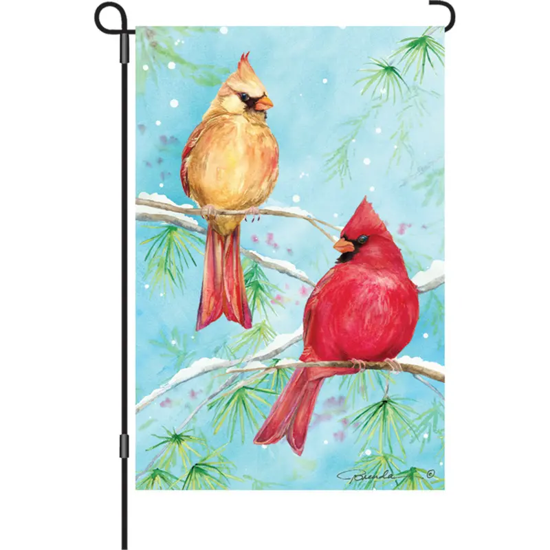 Winter Cardinals 12-Inch Nature-Inspired Seasonal Flag 1