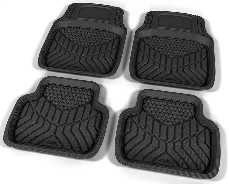 3D Maxpider 2396M-09-Fr4 Universal Floor Mat Kit – Trim-To-Fit Kagu Style, 4-Piece Black Set 1