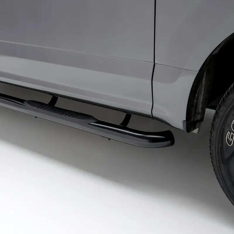 Aries 3-Inch Round Black Steel Side Steps – Compatible With Chevrolet Silverado And Gmc Sierra 1500/2500/3500 Hd Models 1