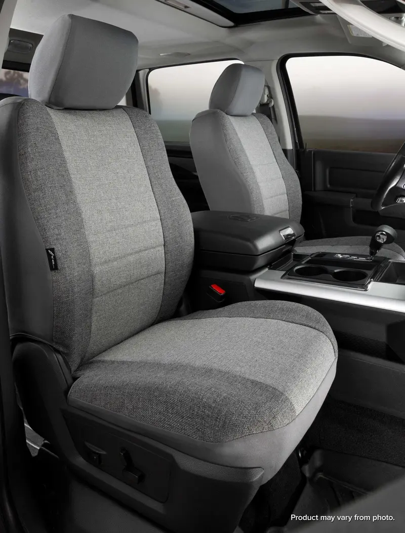 Fia Oe30 Series Custom-Fit Front Seat Covers – Gray Tweed Fabric, Model Oe38-24 1