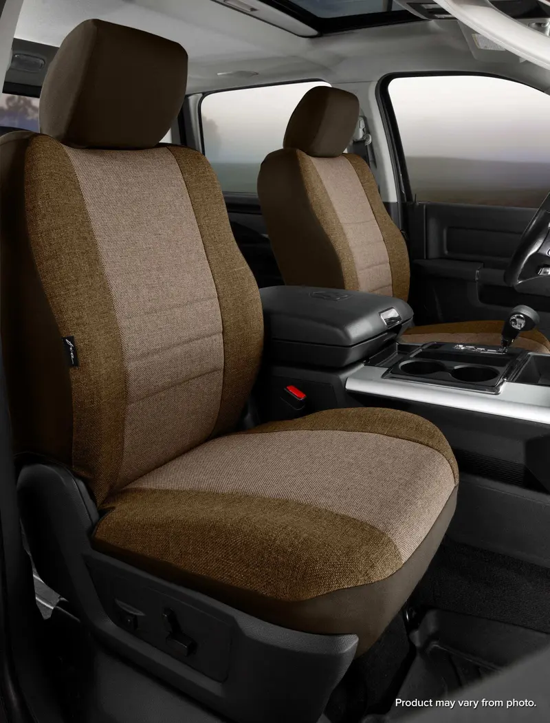 Fia Oe30 Series Custom-Fit Front Seat Covers – Taupe Tweed Fabric (Model Oe37-34) 1