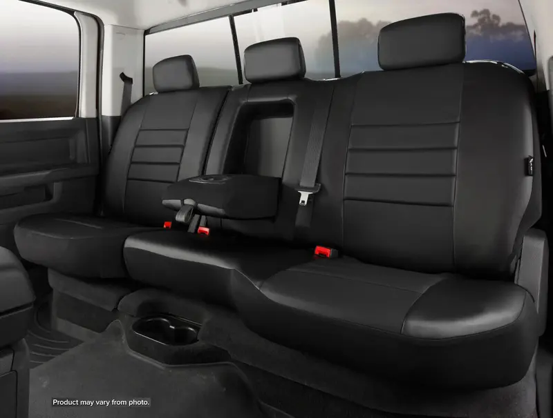 Fia Sl60 Series Rear Seat Cover — Premium Simulated Leather, Black/Black Red (Sl62-21 Fitment) 1