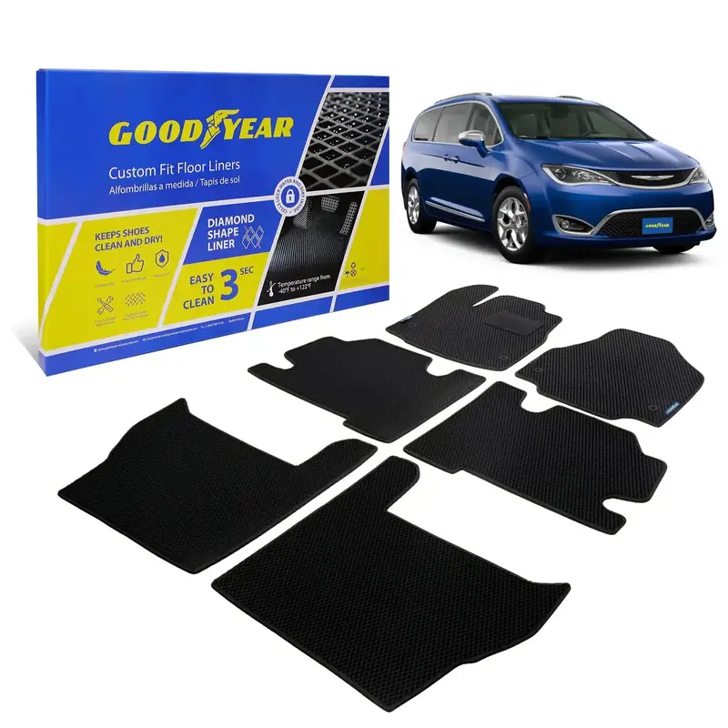 Goodyear Gy004330 Custom-Fit Floor Liners – Diamond-Weave Texture For All-Weather Protection 1