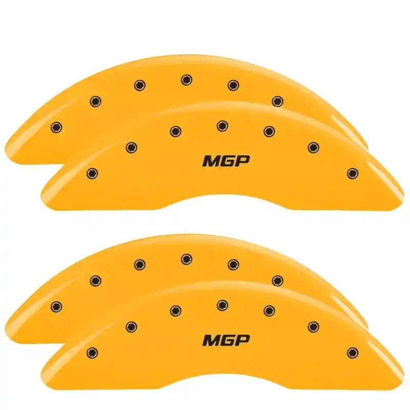 Mgp Engraved Caliper Covers For Chrysler Vehicles – Front & Rear Set, Yellow Accent On Black Base 1