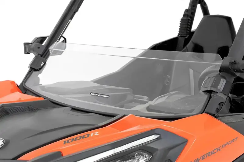 Rough Country 98101931 Windshield Half Cover – Scratch-Resistant Polycarbonate 1
