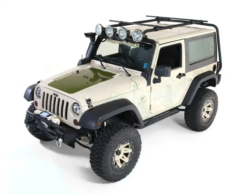 Rugged Ridge Sherpa Roof Rack System – Compatible With 2007–2018 Jeep Wrangler Jk (2-Door) 1