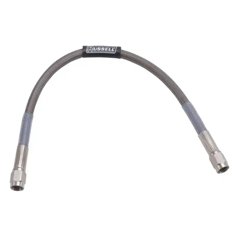 Russell/Edelbrock 656052 Endura An-21 Straight Fuel Line – Stainless Steel Braided Hose 1